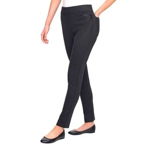 DKNY® Jeans Ladies' Mid-Rise Pull On Ponte Pant Black | Size Small